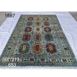 For Sale: One Afghan Handwoven Wool Rug - 6 Meters