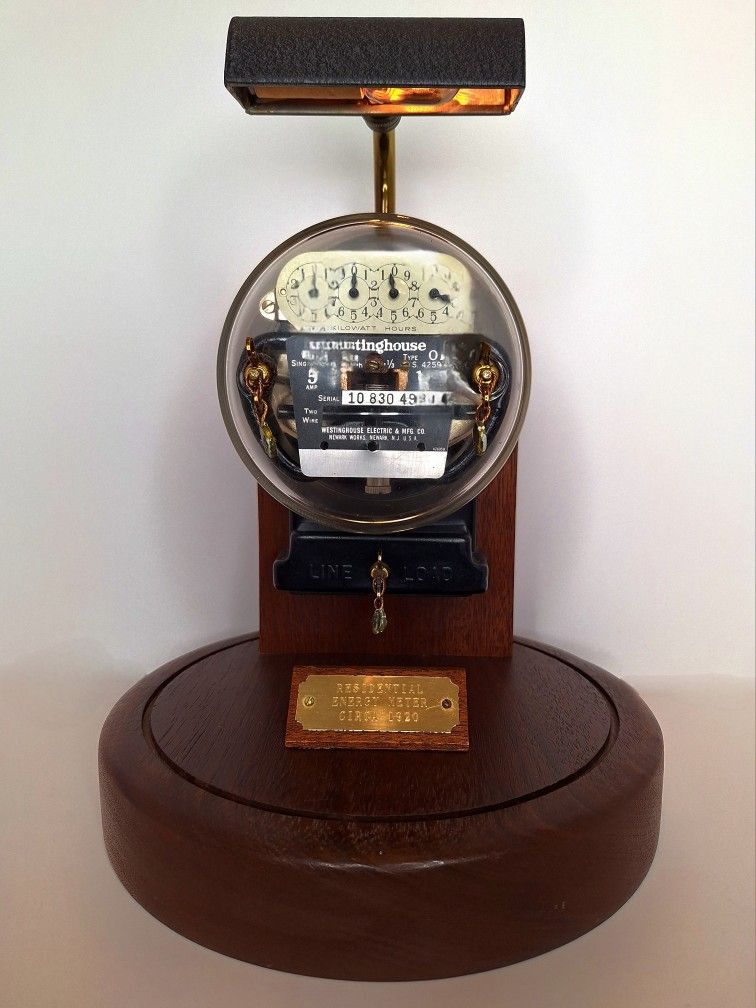 Antique Electric Meter Lamp Circa 1920, "The Metropolitan"