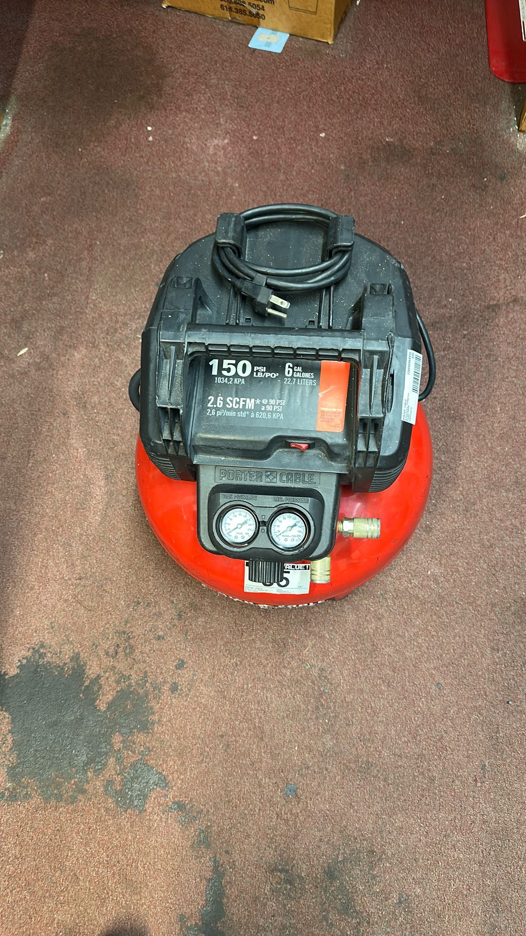 Porter Cable 6 Gallon Portable Compressor
