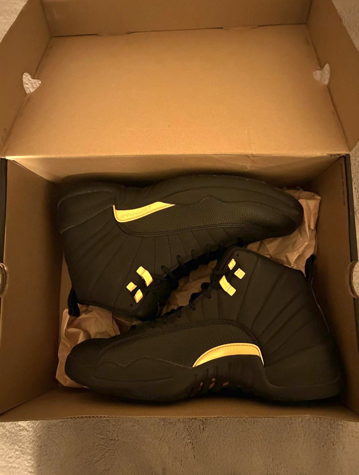 Jordan 12 Black Taxi Size 10.5