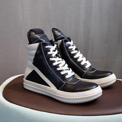 rick Owens  new Style. leather  mid top shoes