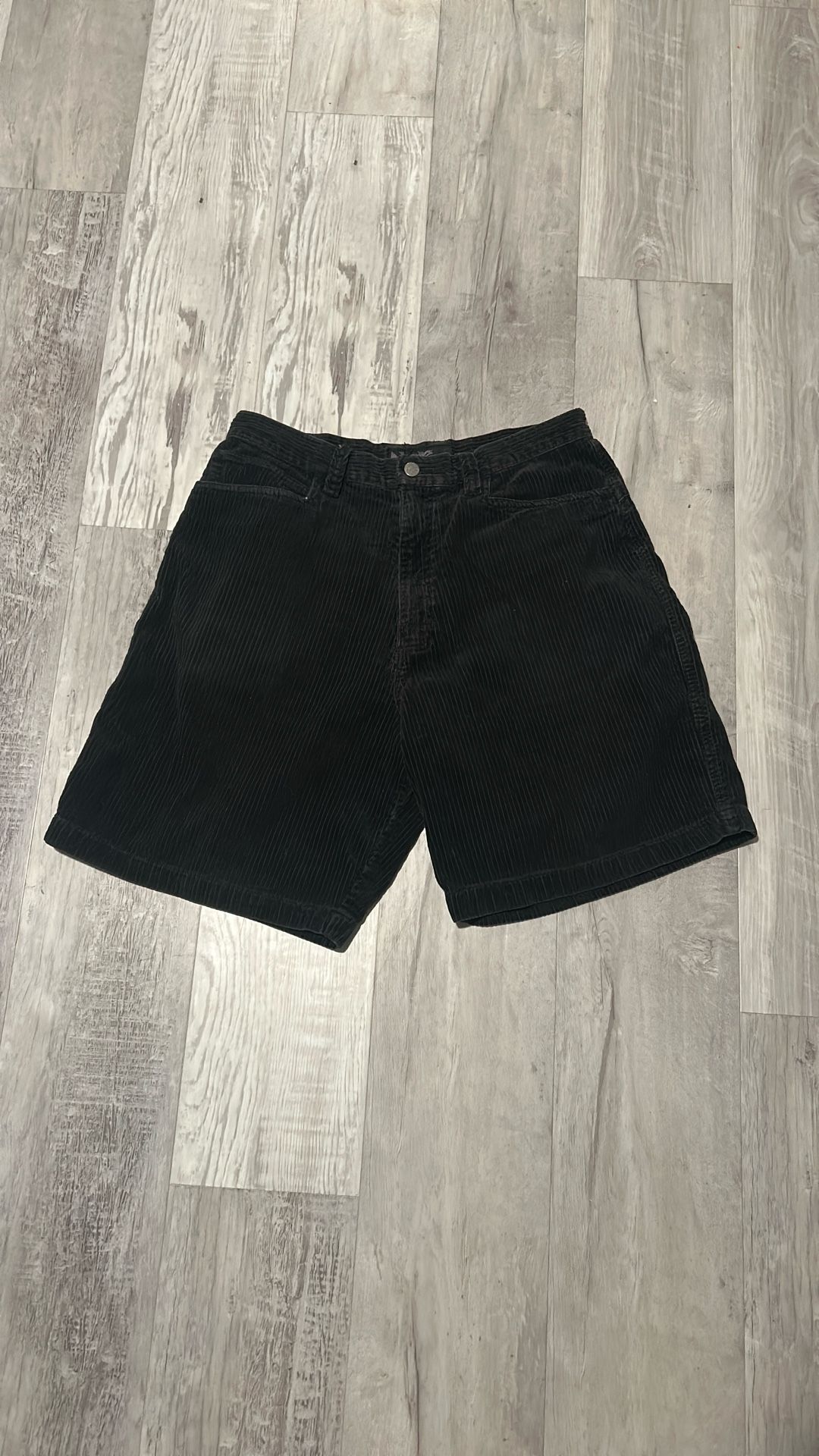 Black corduroy jorts size 34