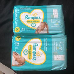 New Pampers Swaddlers Newborn 
