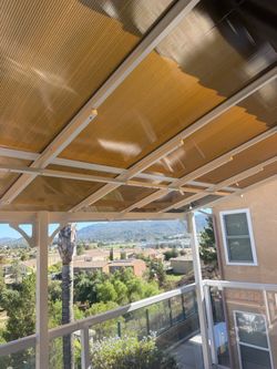 Outdoor pergola with metal frame