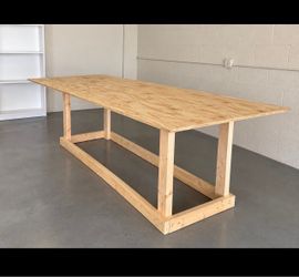 Large Handmade Wood Farmhouse Dining Table
