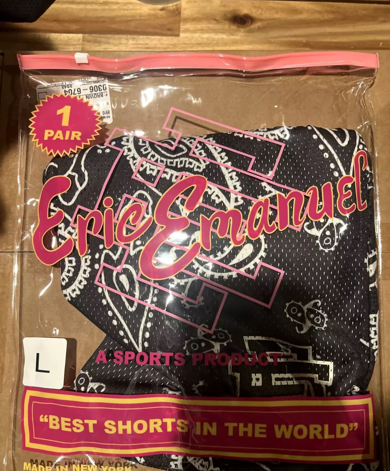 🔥🔥🔥 Eric Emanuel EE Basic Short Black Paisley AUTHENTIC 🔥🔥