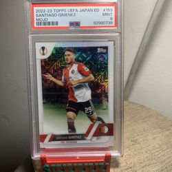 2022-23 Topps Uefa Japan ED Santiago Gimenez Mojo PSA 9
