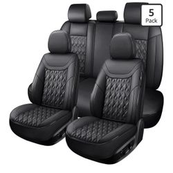 FULL SET FOR FRONT/BACK FAUX LEATHER CAR SEAT COVERA