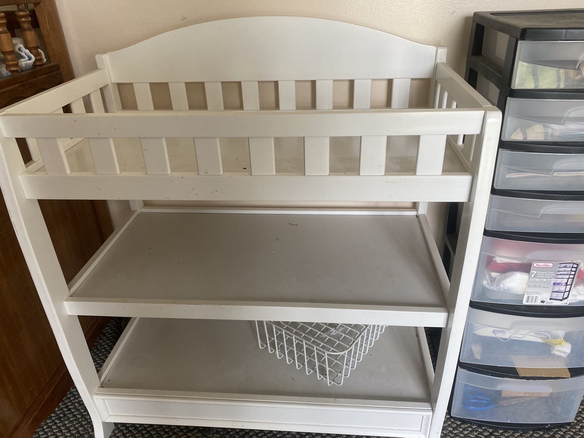 changing table with wipe warmer.