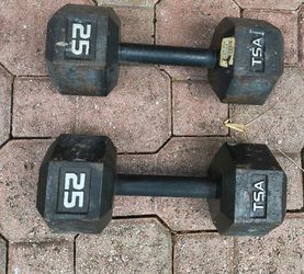 Pair of 25 Lbs Dumbells