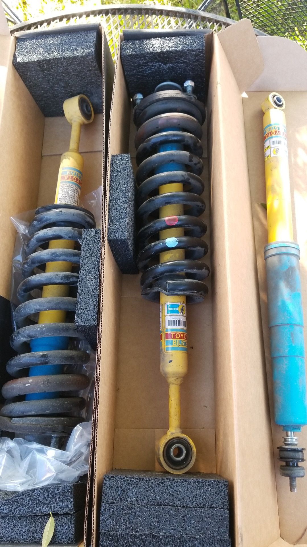 Toyota Tacoma front shocks with coils, one rear shock
