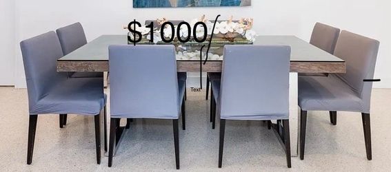 Dining table w/ 8 chairs