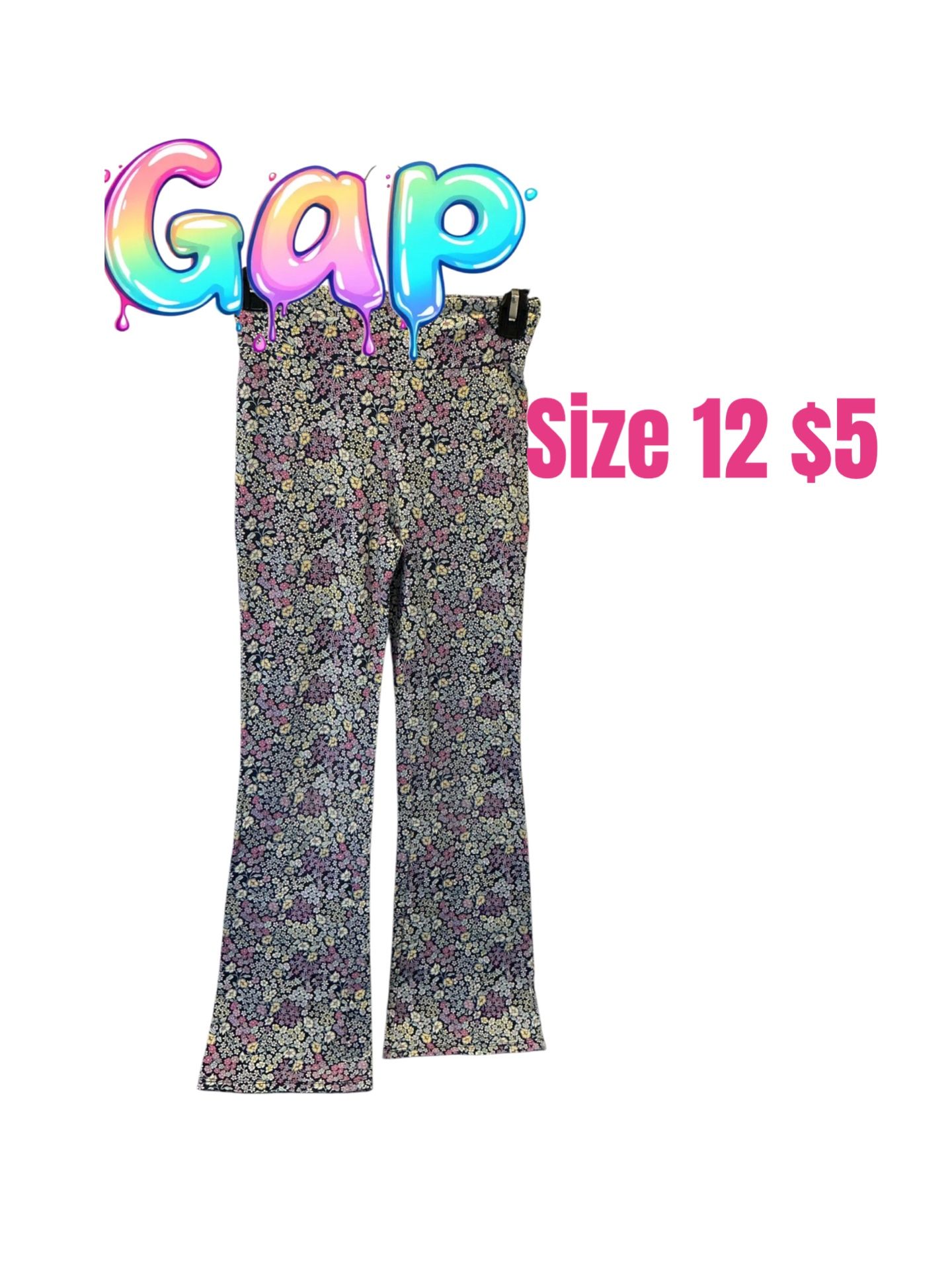 Kids Stretch Jersey Flare Leggings Size XL (12)💖
