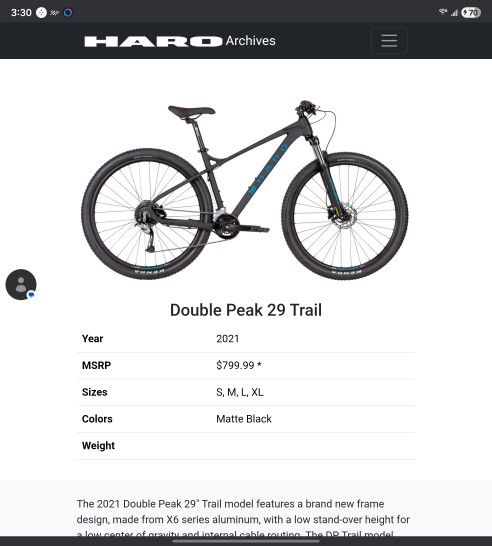 Haro Double Peak 29er