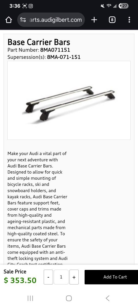 Audi Q5 Roof Rack