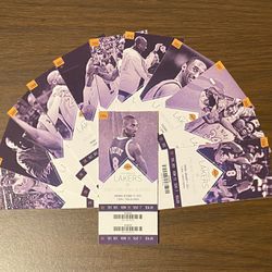 LOT OF 12 DIFFERENT KOBE BRYANT 2015/16 FINAL SEASON AUTHENTIC FULL GAME TICKETS LOS ANGELES LAKERS “BLACK MAMBA”