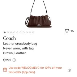 Coach Brown Leather Purse 