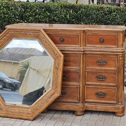 Real Wood & Marble Bedroom Set