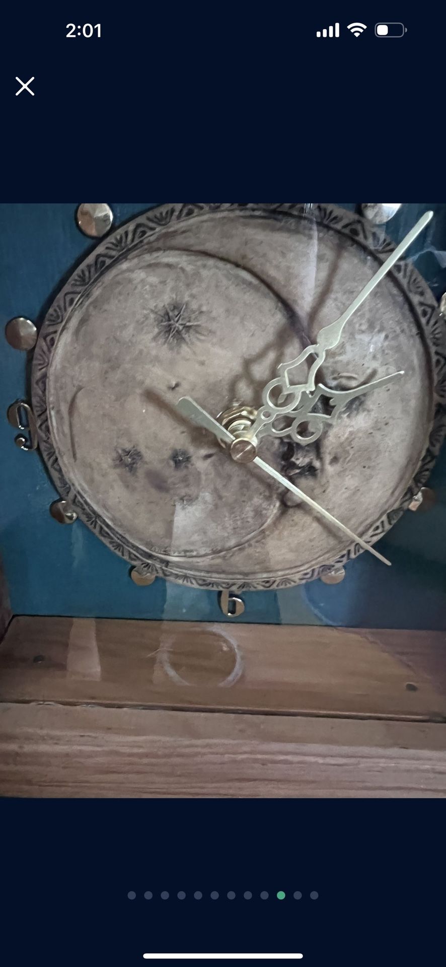 Vintage Hand Crafted Moon Face Clock Very Unique