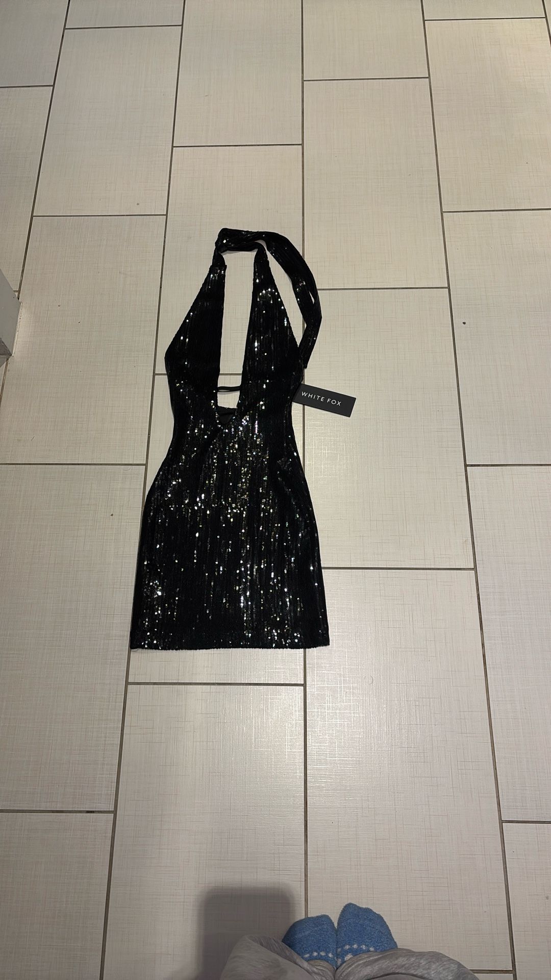 White Fox Sequin Mini Dress