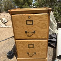 Oak File Cabinet