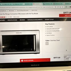 KitchenAid Microwave Like New