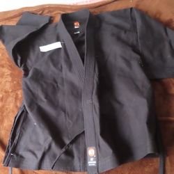 KI Int'l black martial arts Gi Top Size 3 100% Cotton NWT