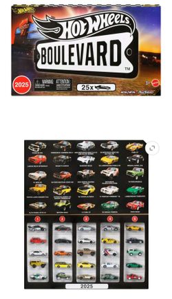 Hot Wheels Boulevard 25-Car Factory Set 2025, 25 Premium Die-Cast 1:64 Scale Cars
