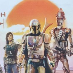 Star Wars - Wall Art - The Mandalorian - Canvas Art 12"x 8" LucasFilm Poster New