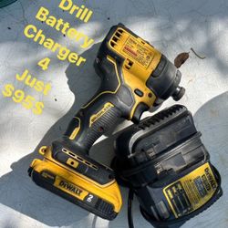 Drill With Battery Charger 