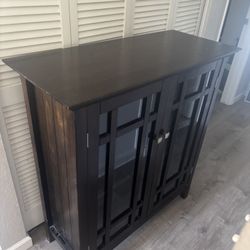 Wood Storage Cabinet
