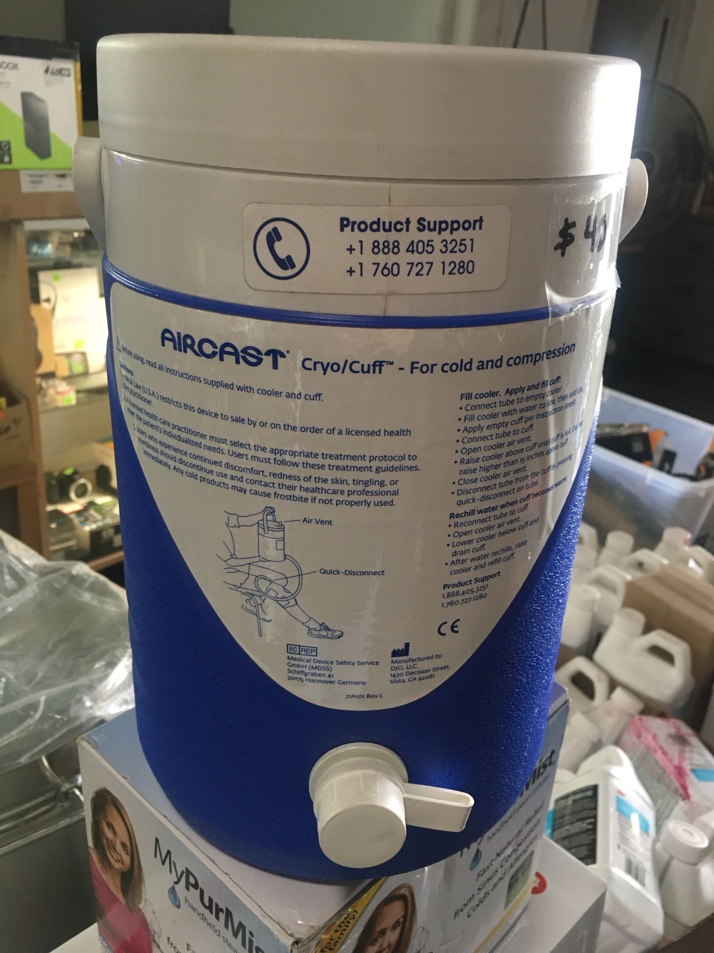 AIRCAST Cryo/cuff cooler P/N2125π for cold and compression