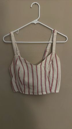 Striped Crop Top with Adjustable Straps