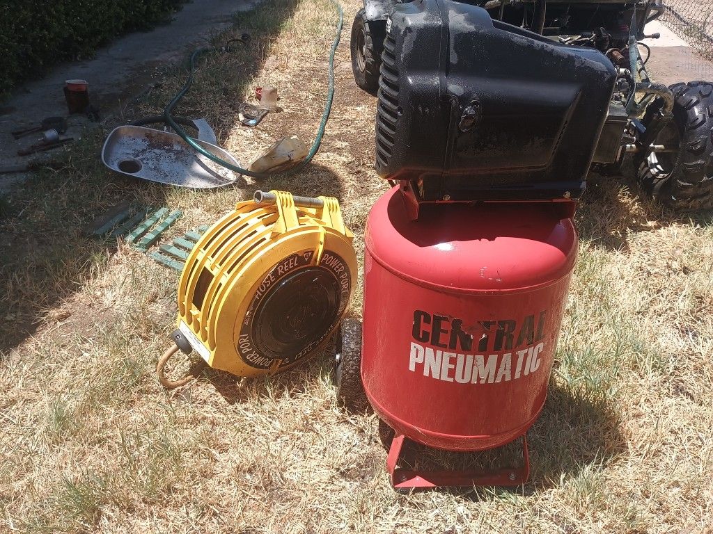 Air Compressor And Hose With Reel