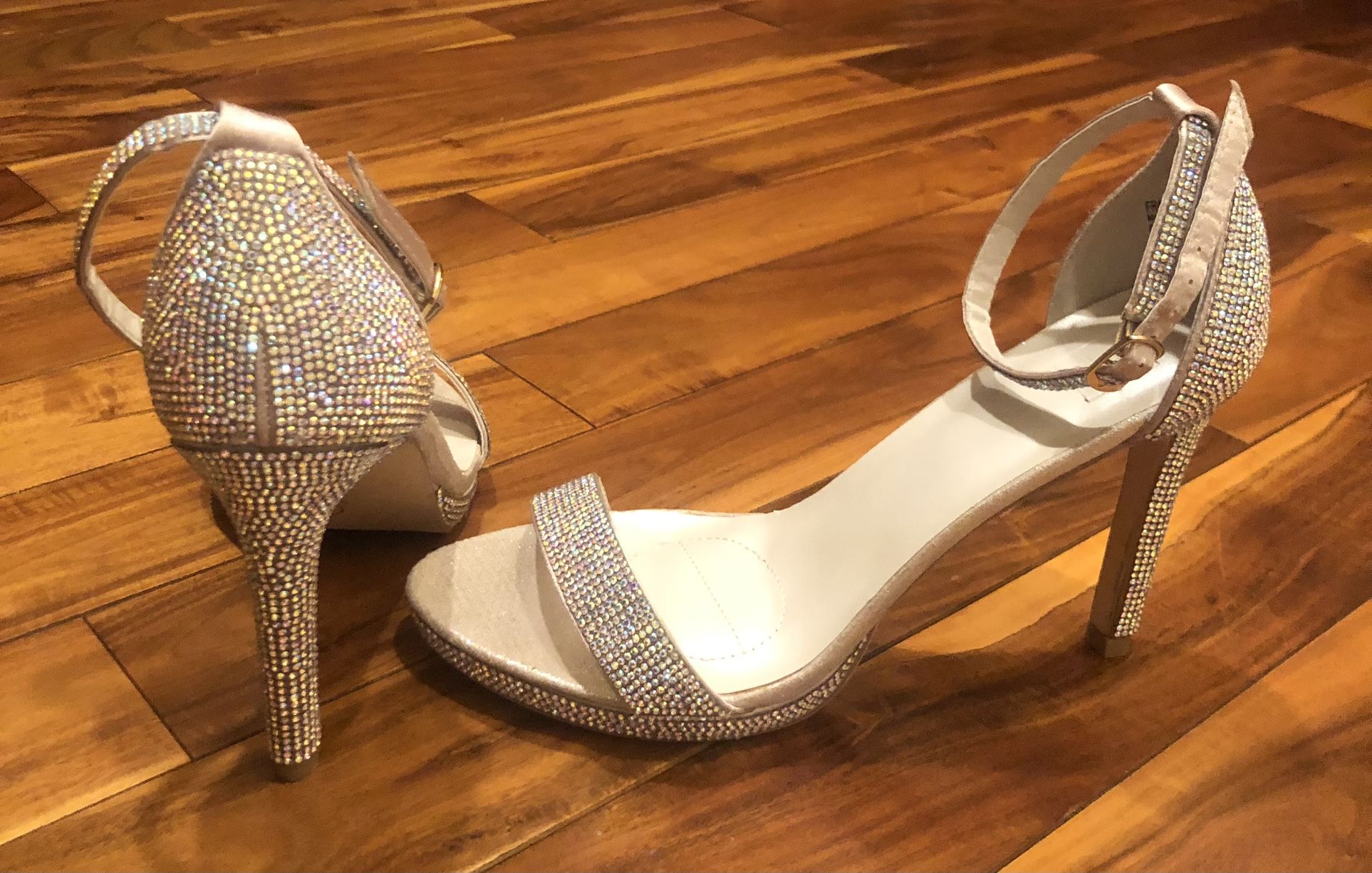 Women’s Rhinestone Heels By David’s Bridal Size 7 1/2
