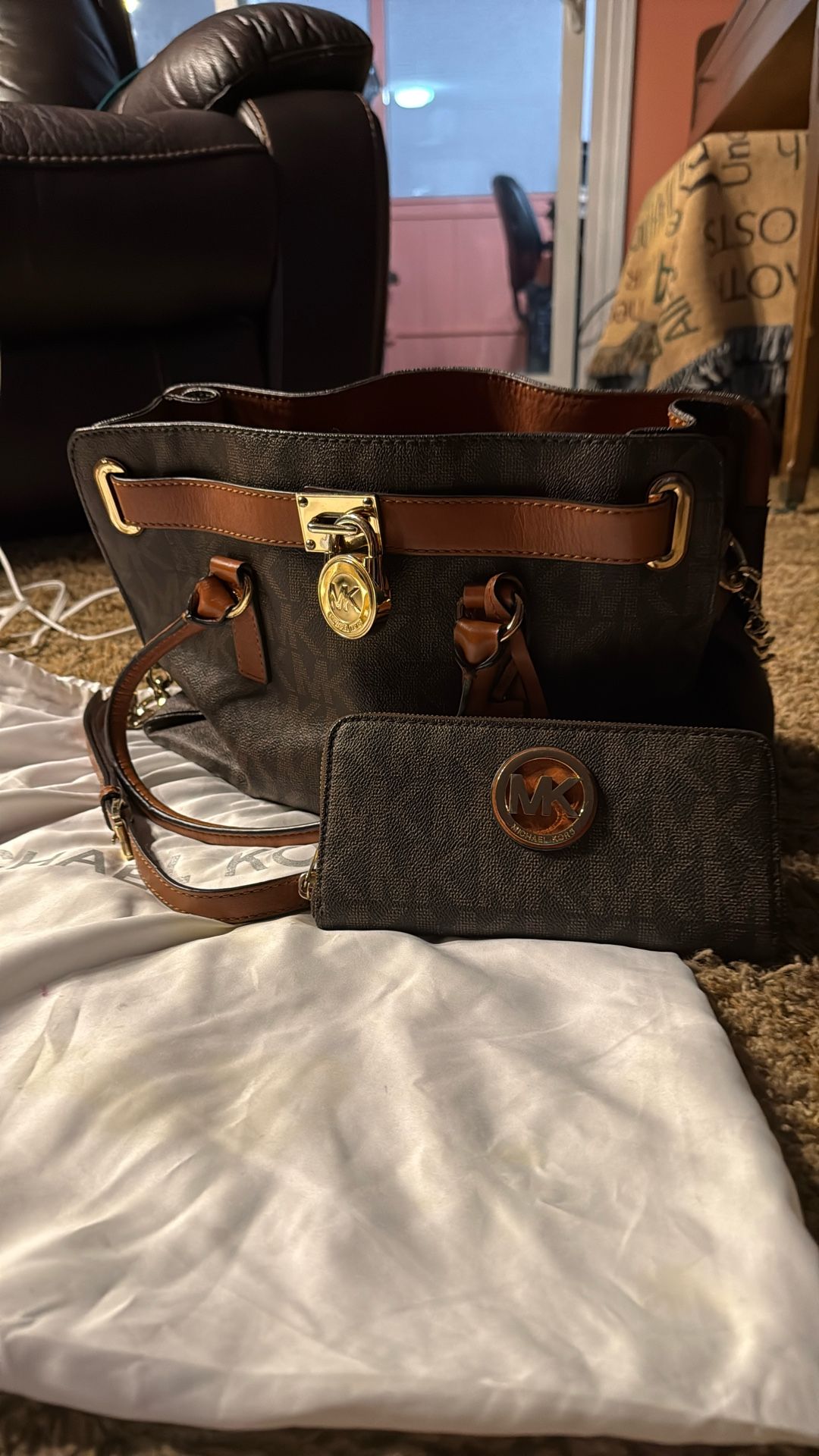 Michael Kors Purse And Matching Wallet