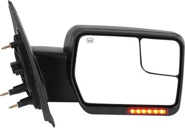 NEW Towing Mirrors Compatible with 2004-2014 Ford F150 Black
Right Passenger Side Tow Mirror Power Adjustable Heated Turn Signal Light Manual Folding