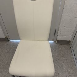 4-White/cream Dining  Chairs Like New Asking $175