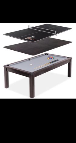 GoSports 3 in 1 Pool, Dining, & Table Tennis Combo Table - 7 ft