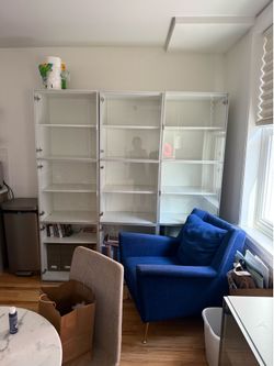 White IKEA modular bookcase