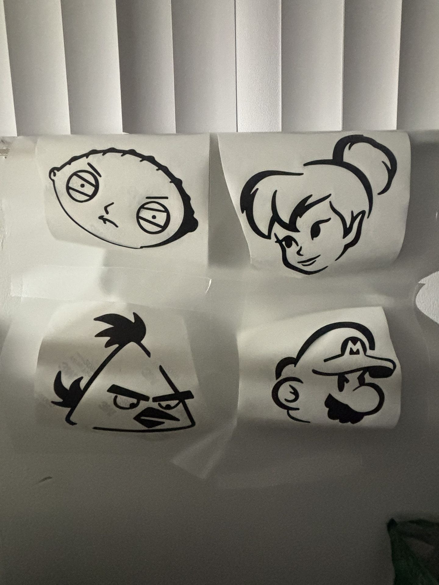 Black Stickers 8x8