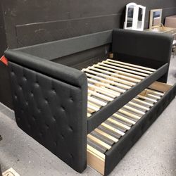 Twin  Trundled Bed Frame Solid Wood New In The Box 