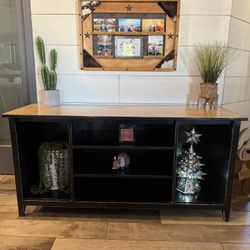 Pretty Farmhouse Heavy Black Entry Cabinet or Tv Stand