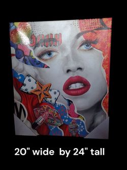 New 🎨 Vibrant Street Art Marilyn Monroe Canvas (20" x 24")
