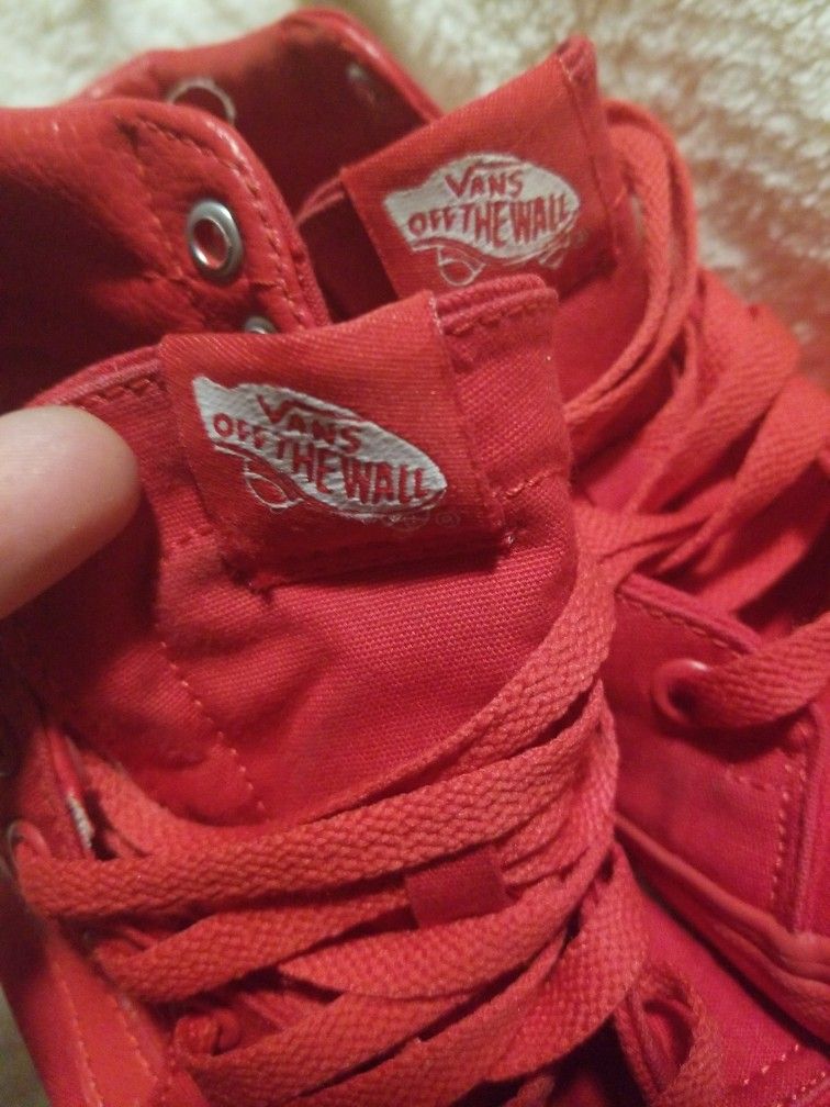 Vans Off The Wall Red Sneakers High Top
