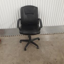 Black Faux Leather Desk Chair- Northside Pittsburgh 
