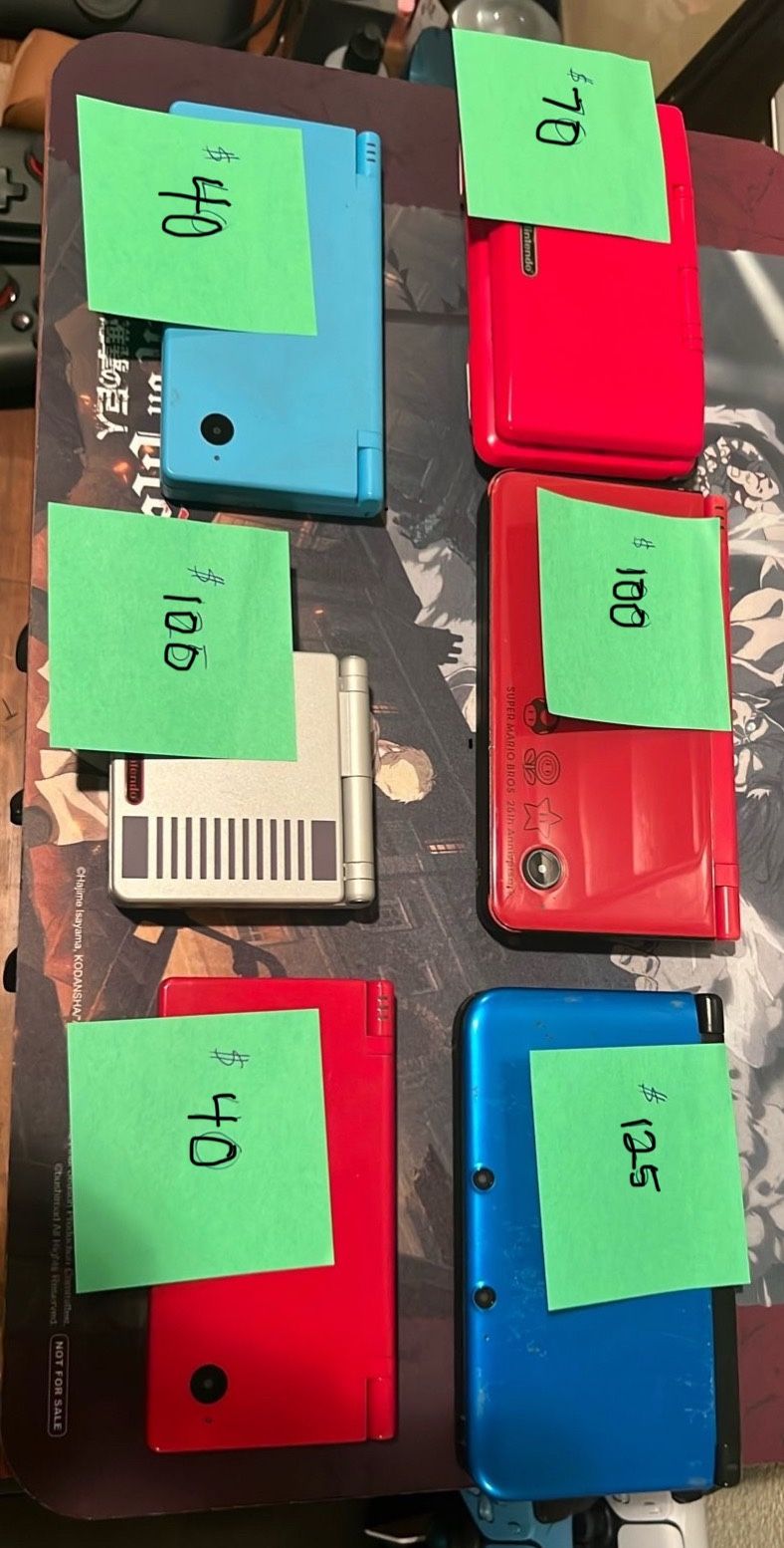 Nintendo DSi, DSi XL, 3DS, DS, Gameboy SP