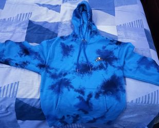 Champion Blue & Black Galaxy Dye Hoodie Size Medium (No Tags)