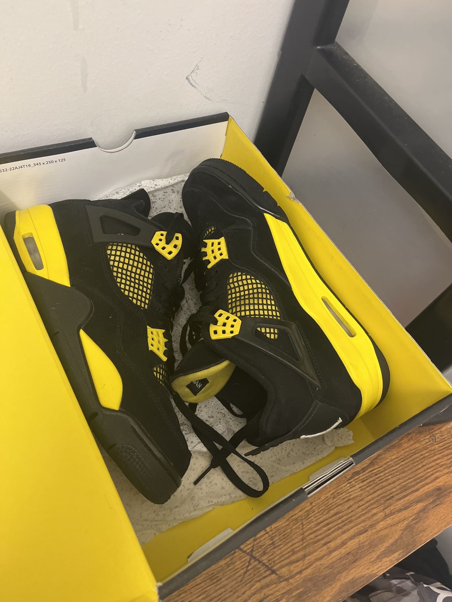 Black And Yellow Shoes Size 9.5