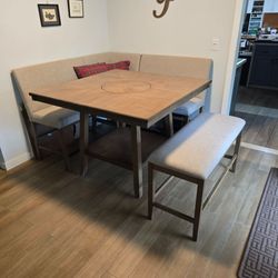 Tall table and Bench seating
